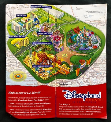 DISNEYLAND Brochure MAP Indiana Jones Adventure CALIFORNIA