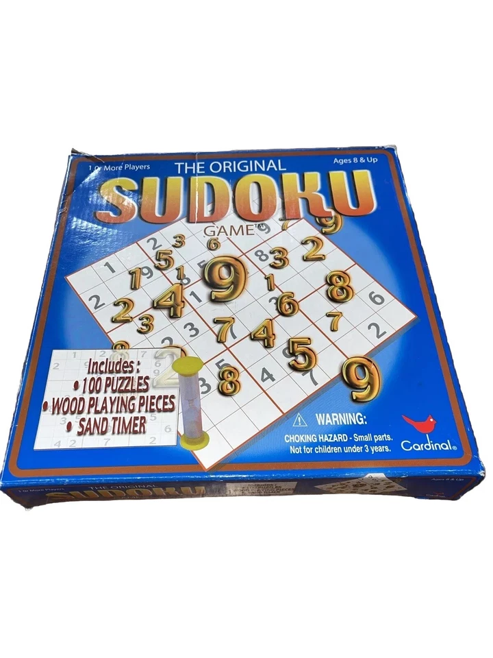 Cardinal: Sudoku Game with 100 Puzzles & Wood Playing Pieces (2005) Complete - Image 4 of 4
