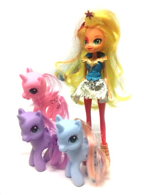  MY LITTLE PONY MLP EQUESTRIA PUPPE + Ponys von Hasbro Mädchen Spielzeug Set schön, Pferde