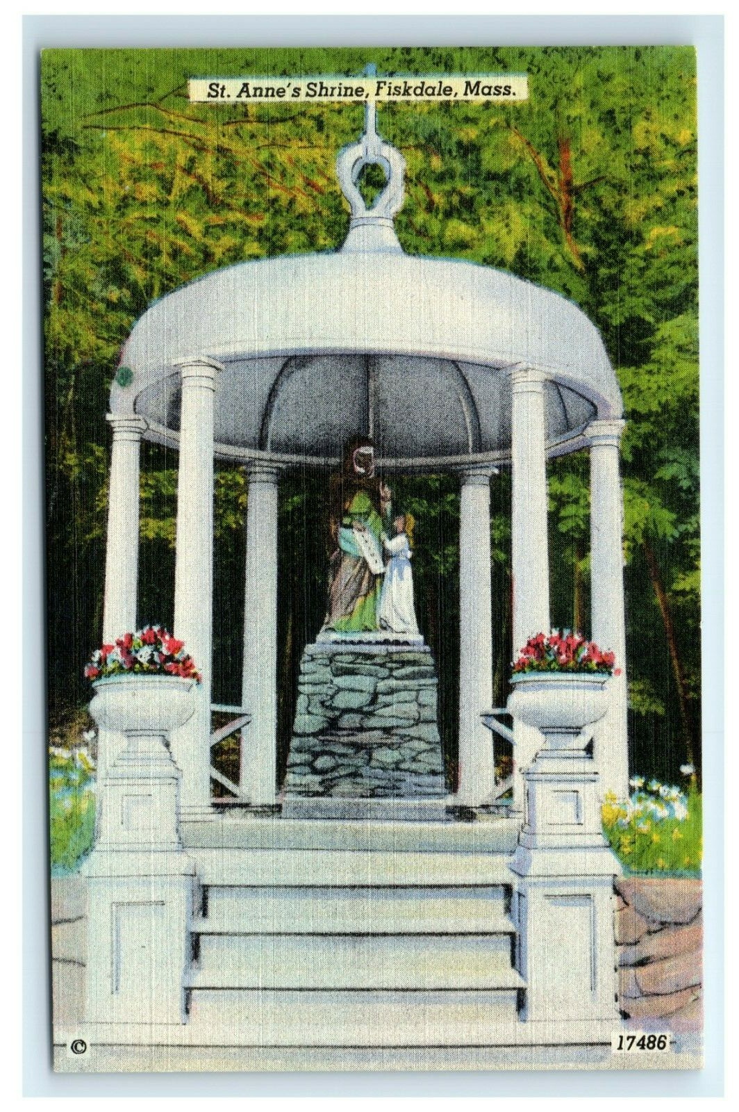 Postcard St Anne's Shrine, Fiskdale MA G16 eBay