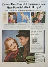 1944 Palmolive Soap Vintage Ad Skin Improvements