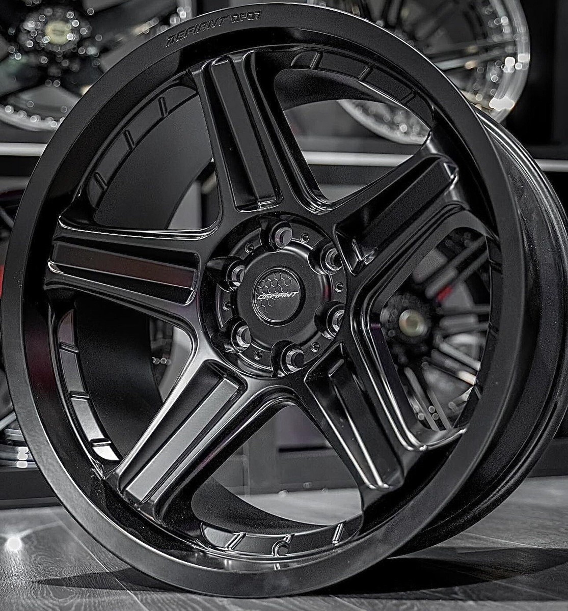 22 x10” Satin Black Defiant DF07 2635 Wheels fits 2019 2026 RAM