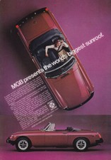 MGB presents the world's biggest sunroof ad 1976 NY