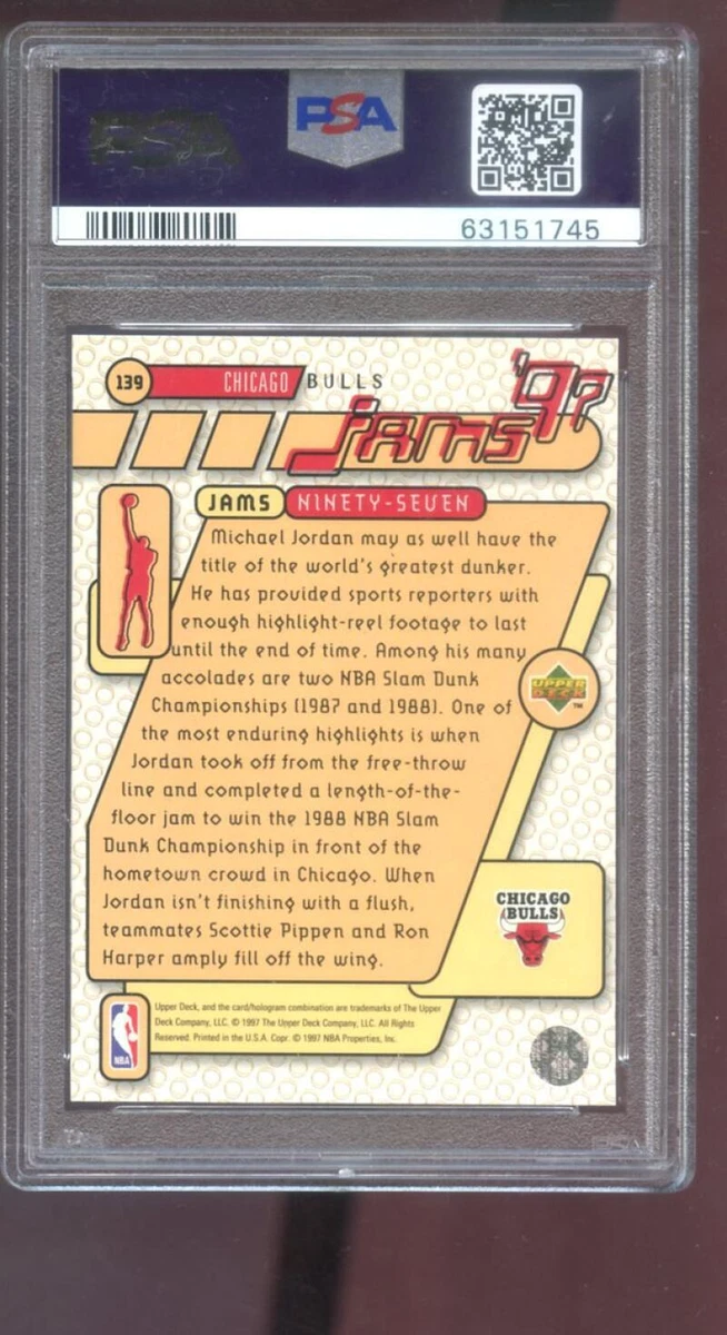 1997-98 Upper Deck #139 Michael Jordan Jams PSA 10 Graded 