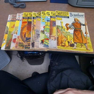 Classics Illustrated 12 Issue Lot Run Collection Silver Age Ivanhoe black beauty