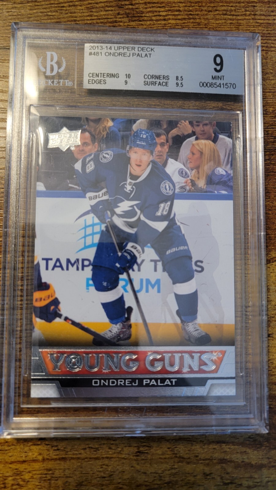 2013-14 Upper Deck Young Guns Ondrej Palat #481 BGS 9 MINT Rookie RC.