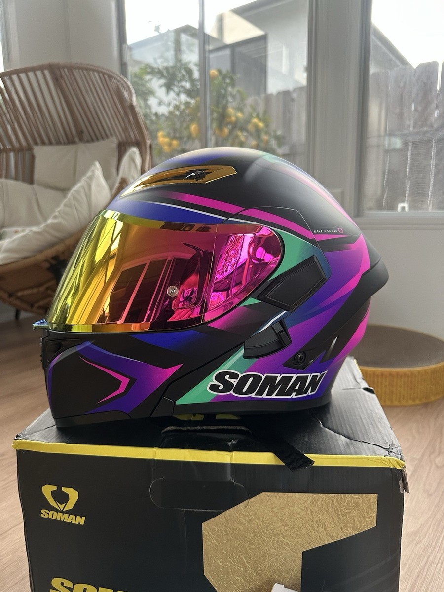 SOMAN Bluetooth Modular Motorcycle Helmet NWT, Size M | eBay