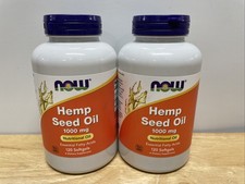 Hemp Seed Oil, 1,000 mg, 120 Softgels 2 Pack