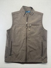 Cody James Core Mens Medium Brown Fleece Lined Full Zip Vest Western Outdoor