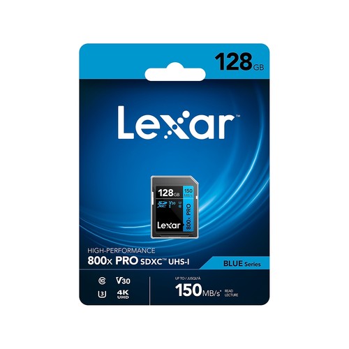 Lexar High-Performance 800x PRO BLUE Series 128GB SDXC Memory Card Class 10 - Zdjęcie 3 z 3