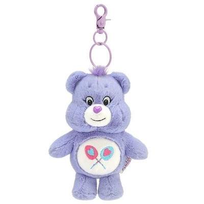 Bear With Sound Purple 6 Inch Stuffed Animal Plush Doll Keychain Pendant Lanyard