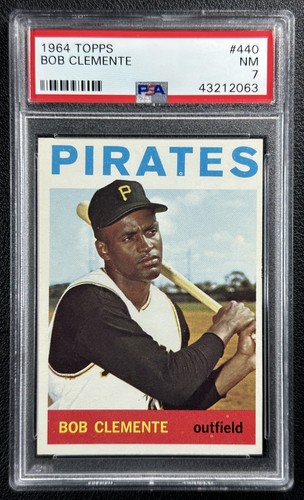 ROBERTO BOB CLEMENTE PSA 7 1964 TOPPS #440 PIRATES 2063