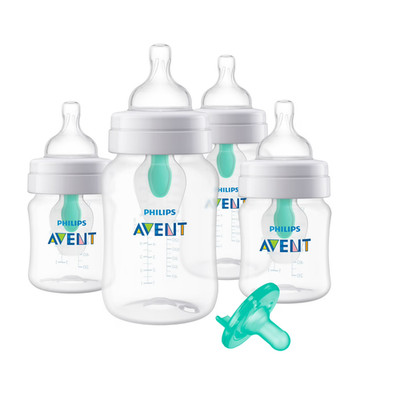 PHILIPS AVENT ANTI-COLIC BABY BOTTLE W/ AIRFREE VENT NEWBORN GIFT SET *NIOB