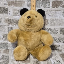 Vintage Eden Plush Teddy Bear Tan Black Ears Eyes Nose Plush 14"