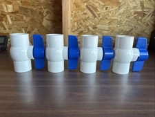 (4) Everbilt 1" x 1" x 4" PVC Schedule 40 Slip x Slip Ball Valves