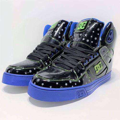 Deadstock Dc Shoes High Cut Color Black Blue Sneaker without box Men Us11 - Imagen 2 de 7