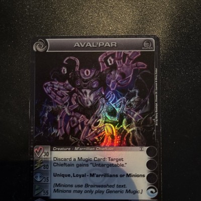 Chaotic Aval'par Super Rare Card High P/MAX S/MAX E Unused Code