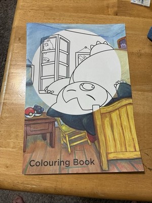Pokémon Snorlax Van Gogh Coloring Book and Pencil Set (BUNDLE) Museum exclusive