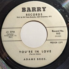 Adams Bros. - You're In Love / Burning In Pain, 7