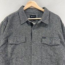 MATIX Snap Shirt Mens XL Grey Wool Blend Nep Twill Long Sleeve Shacket Workwear