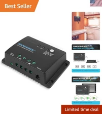 Wanderer 30A PWM Solar Regulator - Multi-Battery Support & Real-Time Monitoring
