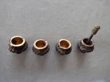 4 Pieds de Pendule Ancienne ou Autre en Bronze Doré