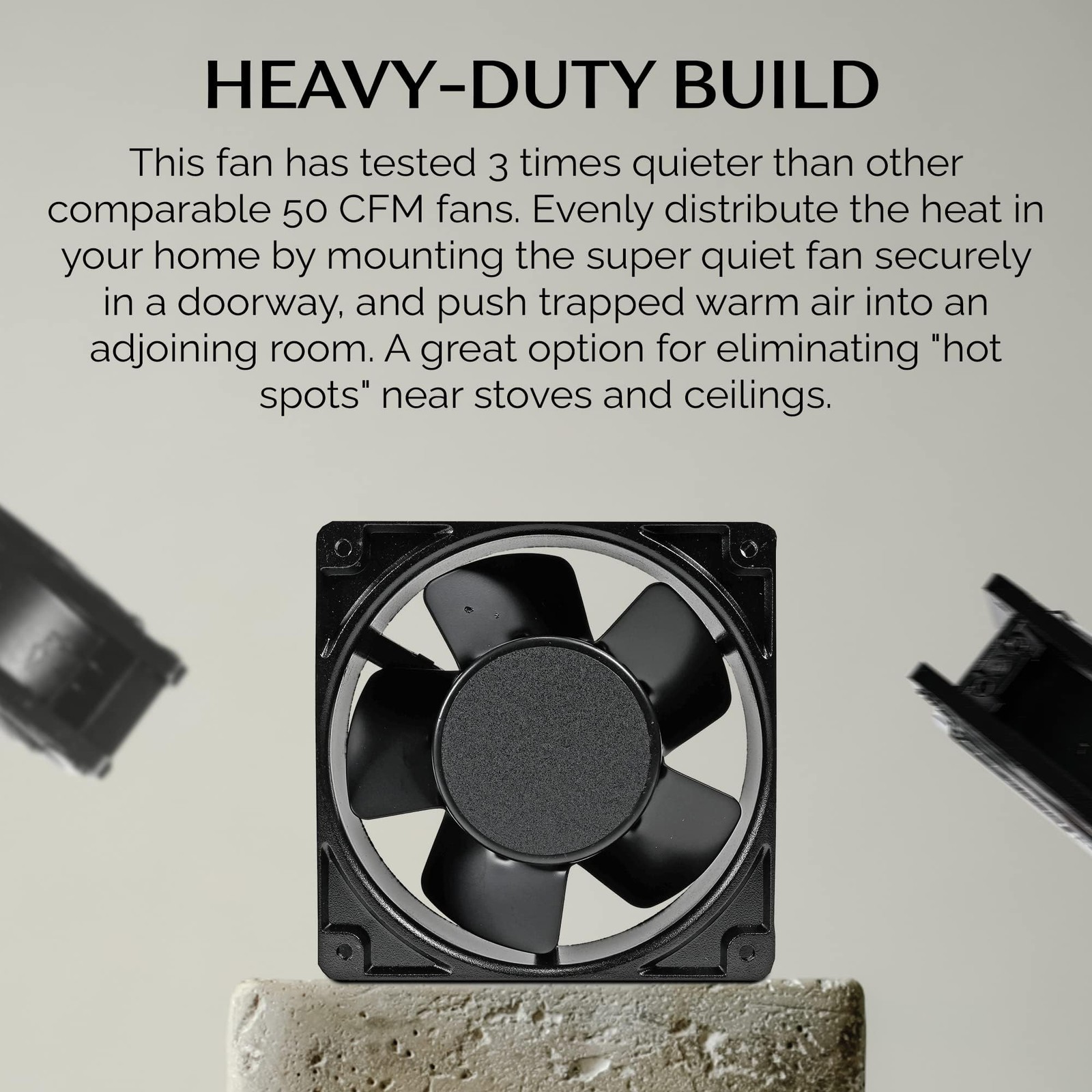 Firewood Racks&More Super Quiet Air Cooling Doorway Corner Fan | Room-to-Room...