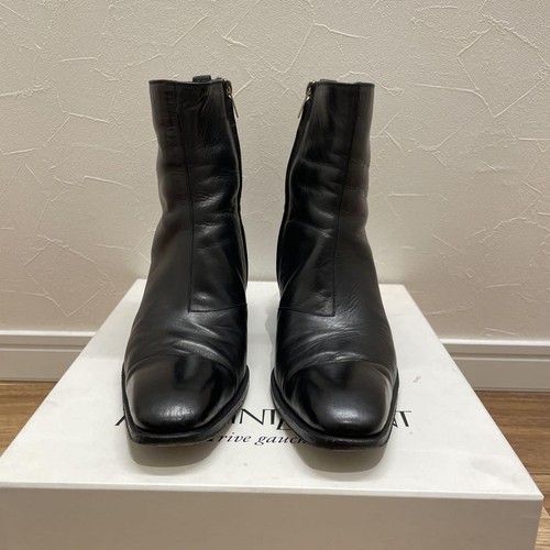 YSL Yves Saint Laurent JONNY65 Zip Ankle Boots Black Calf Leather Men's 42/US9 - Picture 5 of 24