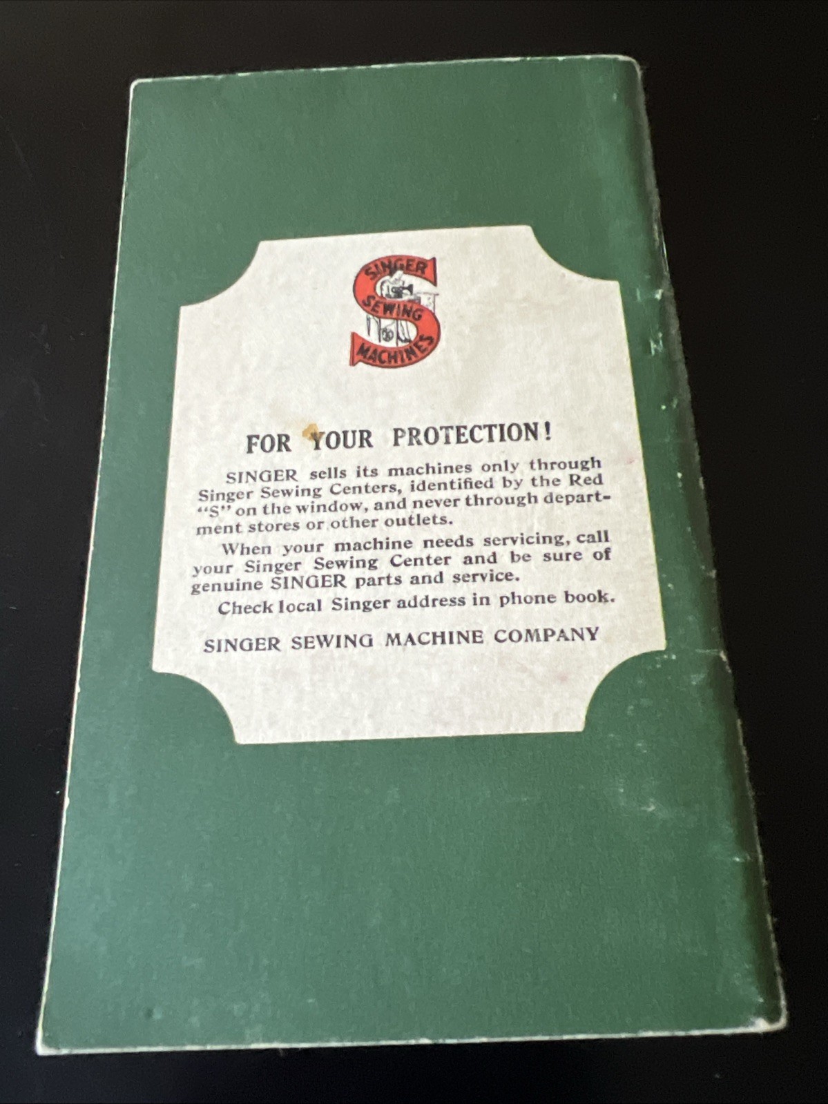 Instruction Manual for Singer 66-16 Sewing Machine 1947 Book Booklet