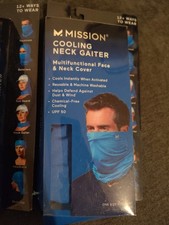 Mission Cooling Neck Gaiter Multifunctional Face Neck Cover Blue