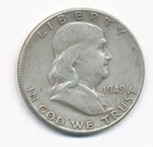 1949 S FRANKLIN SILVER HALF DOLLAR
