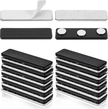 12 Pairs Magnetic Curtain Weights Clips Adhesive Blackout & Badge Holders