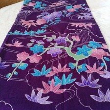 Boro Japanese Old Used Cloth Genuine Vintage Silk Crepe Fabric Scraps Japan