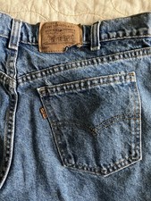 Vintage Levis 560 Shorts Mens 36 USA Orange Tab Denim Cut Off Distressed 90s