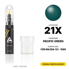 Lackstift F&uuml;r Mazda 121 21X Pacific Green Kit Profi Steinschlag Stift