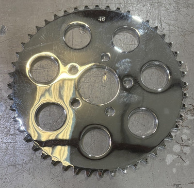 REAR SPROCKET 48T CHROME FLAT 530 CHAIN CONVERSION 00-LATER BT