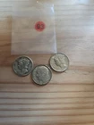Silver Dime Lot Of 3, 2 Mercurys 1 Roosevelt 90 Percent Silver