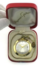 Rare GUB Glashütte Kaliber 79 vergoldete Vintage Anhängeuhr Handaufzug 1968-1970