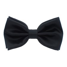 Bow Tie House Real Silk Classic Pre-Tied Bow Tie Formal Solid Tuxedo