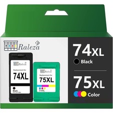Compatible 74XL 75XL 74 Ink Cartridge for HP PhotoSmart C4280