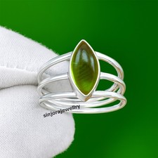 Peridot Gemstone 925 sterling silver handmade Gift Ring US size 5 to 13