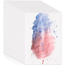 Prudiut 120 Sheets Watercolor Paper Bulk, 140 lb/300 GSM Cotton Cold Press W...