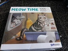 Funwares “Meow Time” 1000 Piece Jigsaw Puzzle 27” X 19” NIB Free Shipping M54