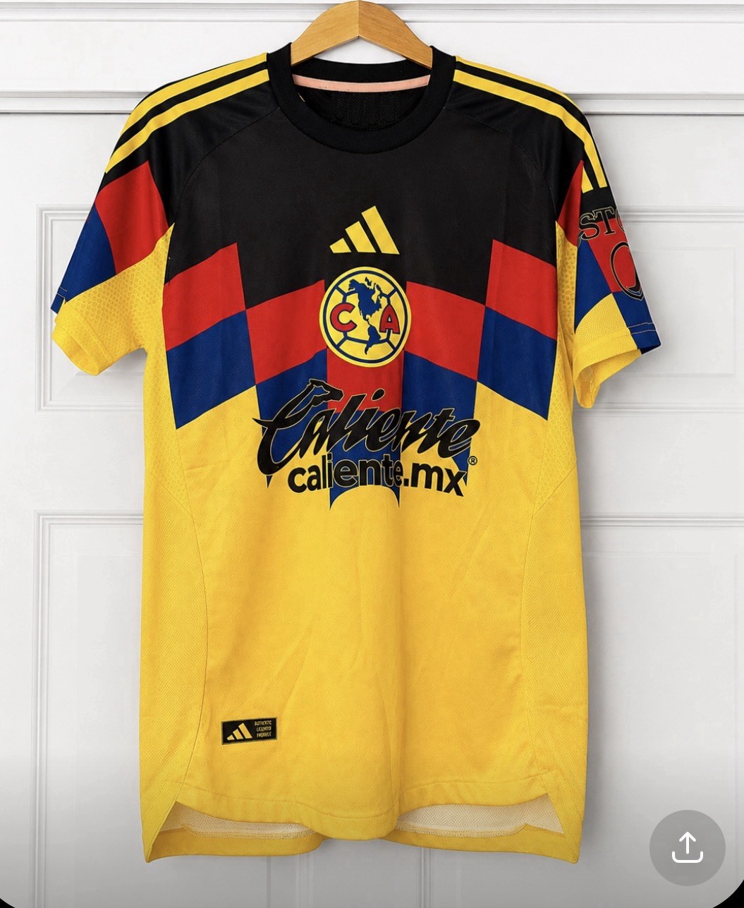 Club America HOME Yellow Soccer Jersey Mexico Futbol Jersey | Size Men’s Large