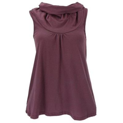Loose fit Top mit Schalkragen, A Linien Boho Top - weinrot
