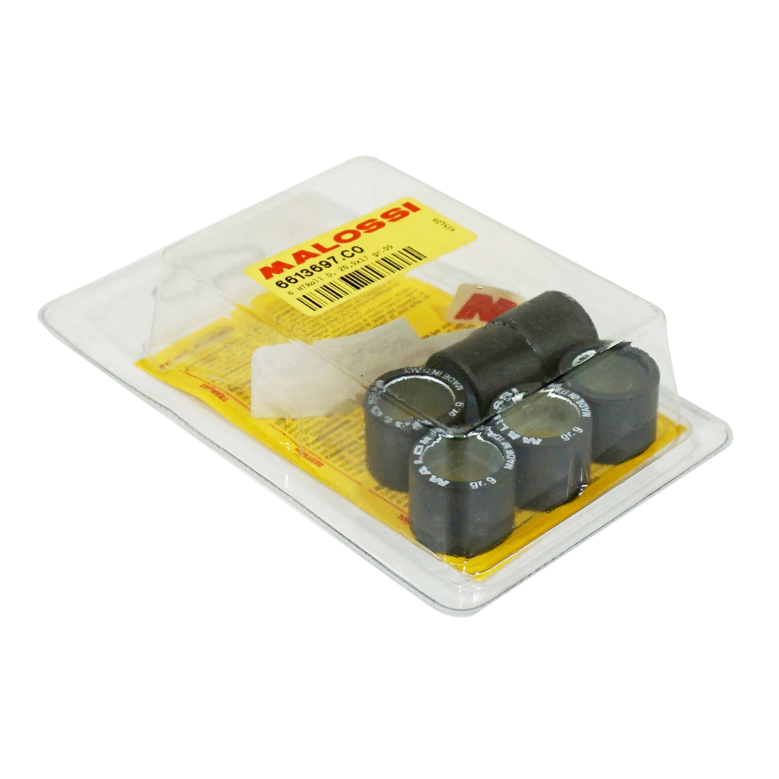 Galets Malossi 20.9x17 en 12g pour variateur de scooter Piaggio X7 250