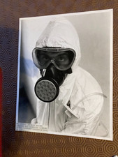 WATFORD ASBESTOS INSPECTOR HAZMAT SUIT  MIKE ATKINSON VINTAGE  PORTRAIT  25/20cm