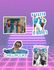 Weekend At Bernies 80's Movie 4pc Sticker Pack
