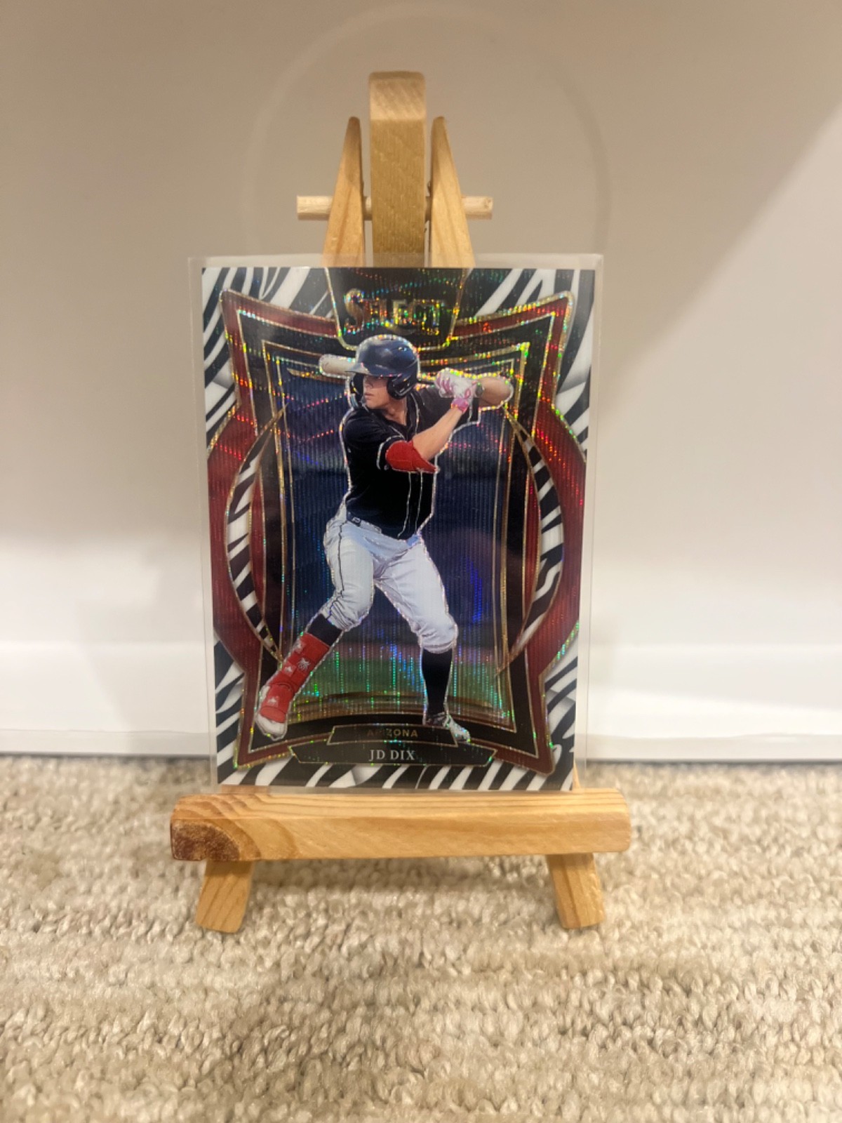 2025 Panini Select #21 JD Dix- Zebra SSP Case Hit, Arizona Diamondbacks