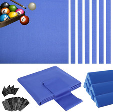 8Ft Pool Table Replacement Kit, Pool Table Bumpers Set of 6 with Felt Cloth/Cu